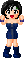 Yuffie winks. Only in blue this time.