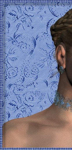 This is a vsion of me, blue eyes & blue favorite color, with&nbsp; a little class ?