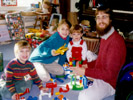 Click to see my Dad my two brothers and me playing with a marble set we got for Christmas
