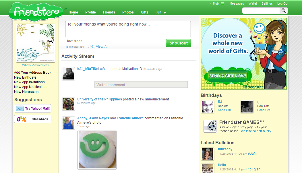 Social Networking Sites [HTML] Friendster