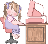 girl sitting at computer