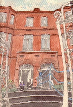 a watercolor i did of our house