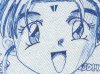 Pen on paper napkin. Another on-the-job drawing.&nbsp; Sasami from Tenchi Muyo