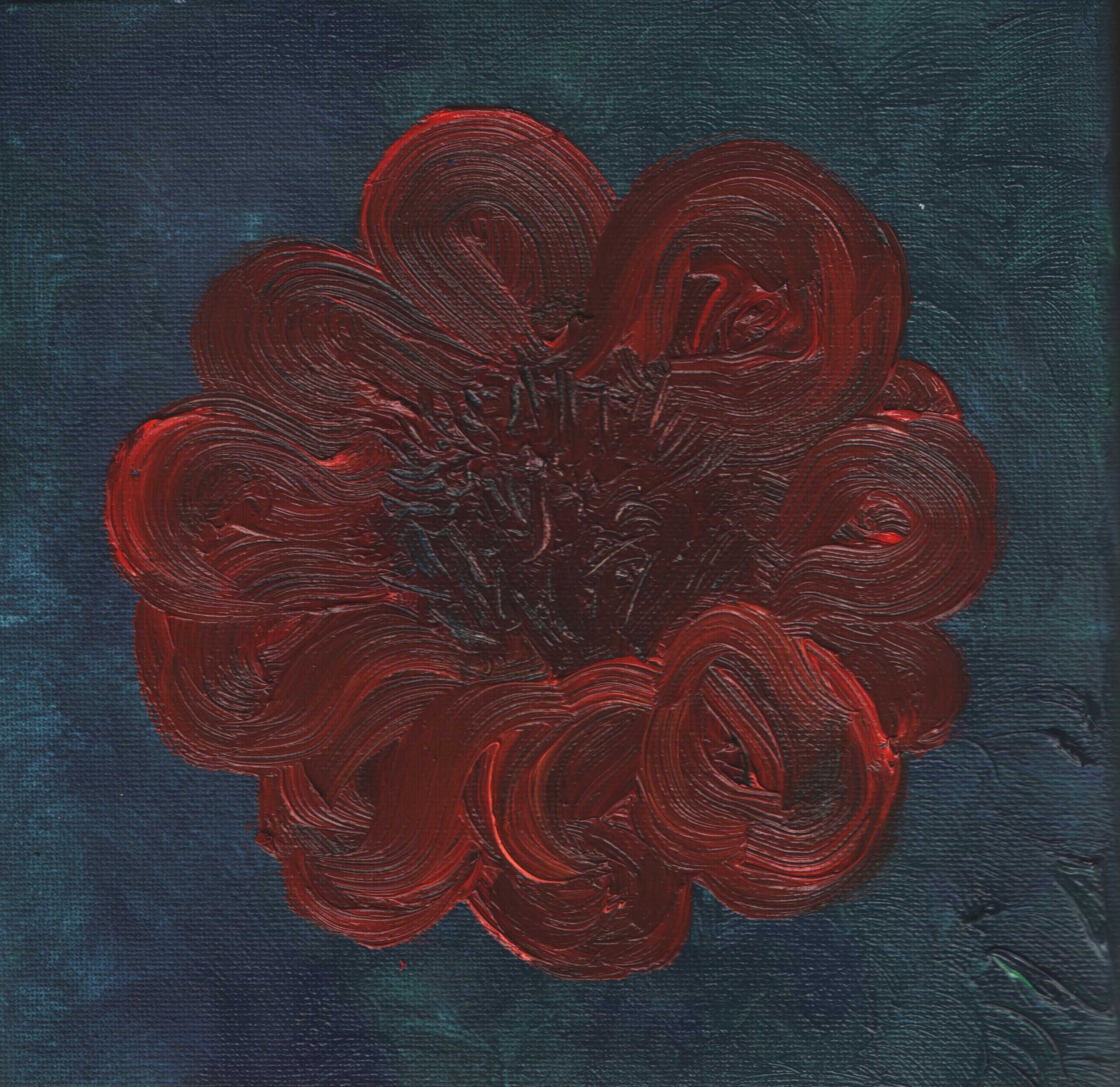 Poppy: 8 x 8 inches. Oil on canvas. Unframed.