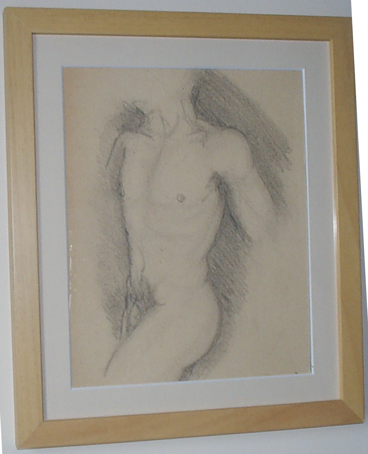 Torso: framed graphite pencil sketch. �45.00