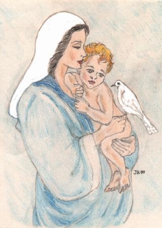 Blessed Mary and Jesus