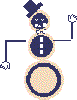 Snowman with Web Safe Colors, colors at 23