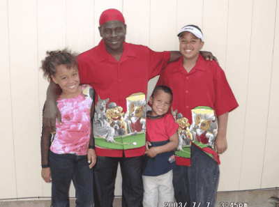 Byron, Brianna, Brandon, and their Daddy, Malcom