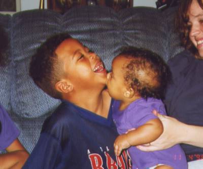 Brandon kissing Byron