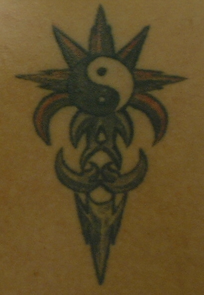 3rd tattoo.&nbsp; Drew this one myself.&nbsp; It took months to get it right, but it is my favorite.&nbsp; Got it in arround Oct of 99.