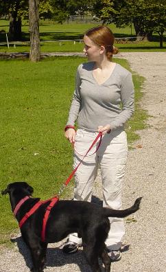 Me walking Jake at Reed Park