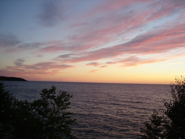 Image of sunset over Lake Superior