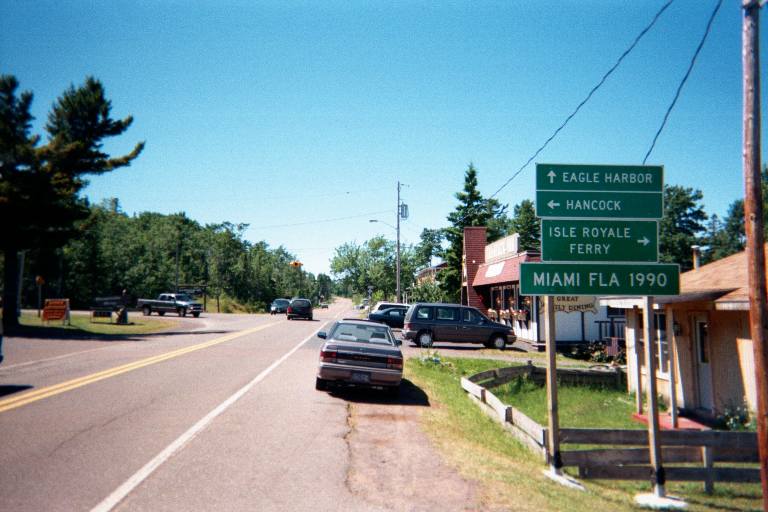 US-41 and M-26 junction in Copper Harbor