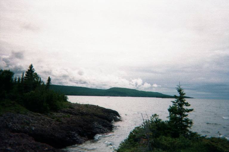 Copper Harbor in the distance