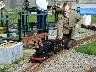 Peter passing the engine shed