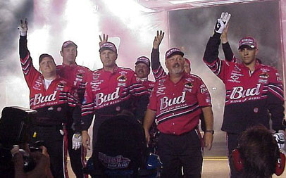 The crew at the Pepsi 400 (7/7/2001)