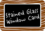 stained glass window card