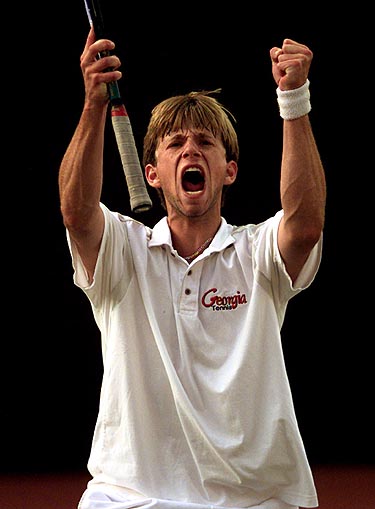 Chad Carlson celebrates