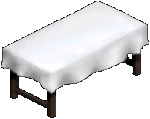 Table with White Cloth