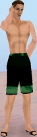 Green and Black
Swimming Trunks
