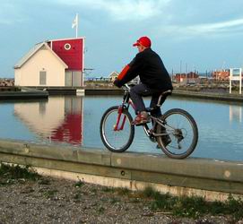 Cycliste &agrave; Matane