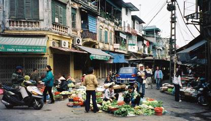 A Street Market in Hanoi