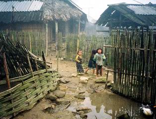 Children in a Hmong Village