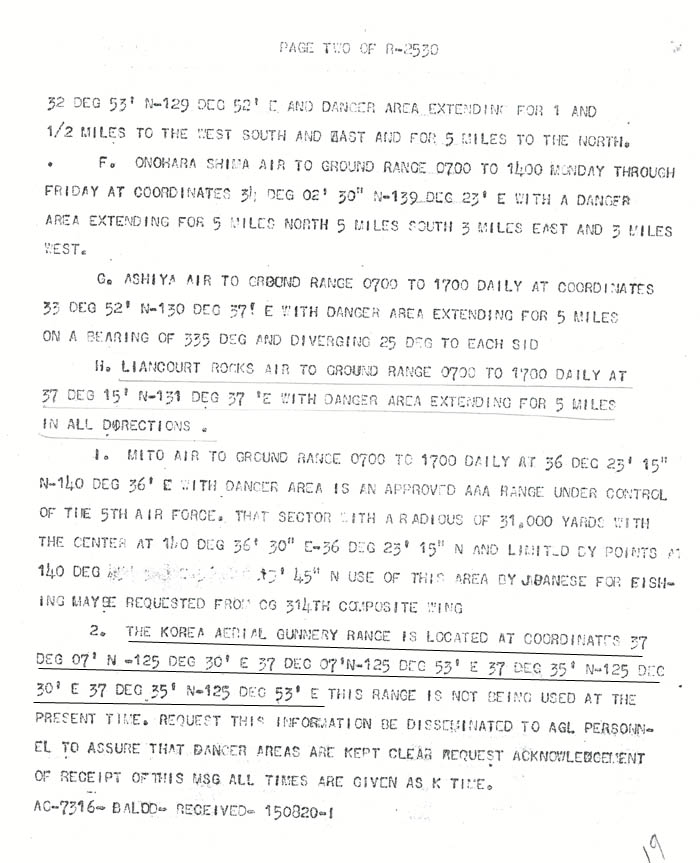 Radio message dated June 14, 1948.