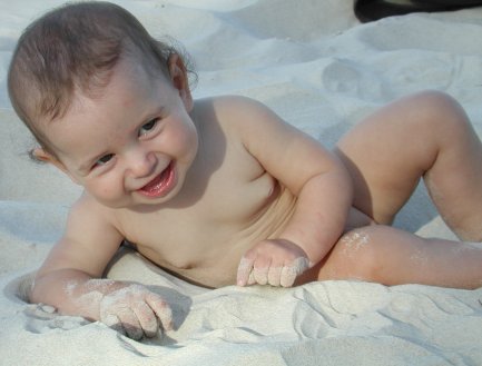 on the beach at Byron Bay