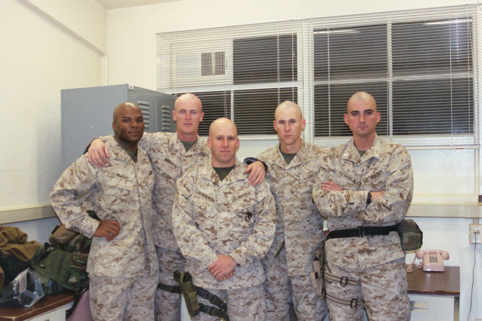 Allen and his fellow officers with Golf Company