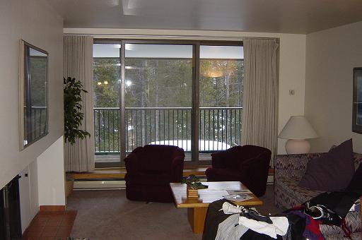 Living room with a view.&nbsp; This is our condo at the Villages of Keystone