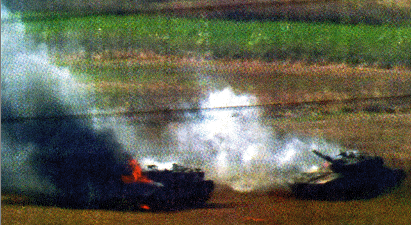 Open War: Israeli Tanks On Fire In The Lebanese Battle Field