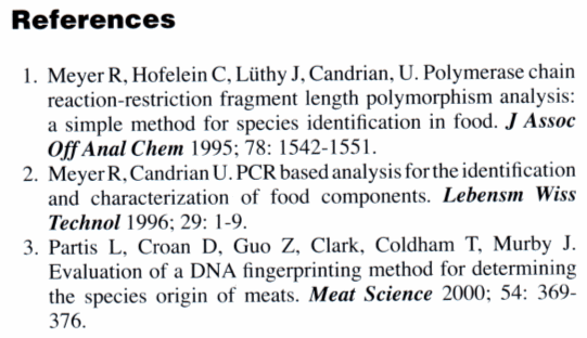 References 1 to 3