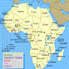 outbreaks map in western and central Africa