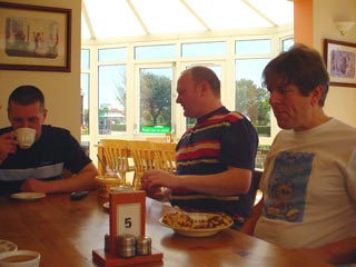 Chris tries to trade his toast for aspirin.