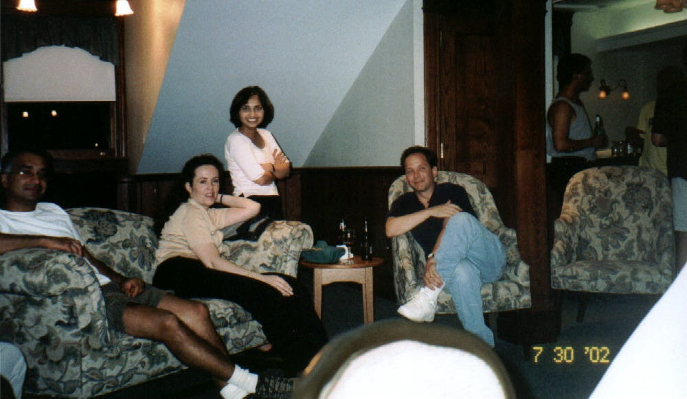 Sanjiv, Pascale, Leena and Mike (Ozzie in the background)