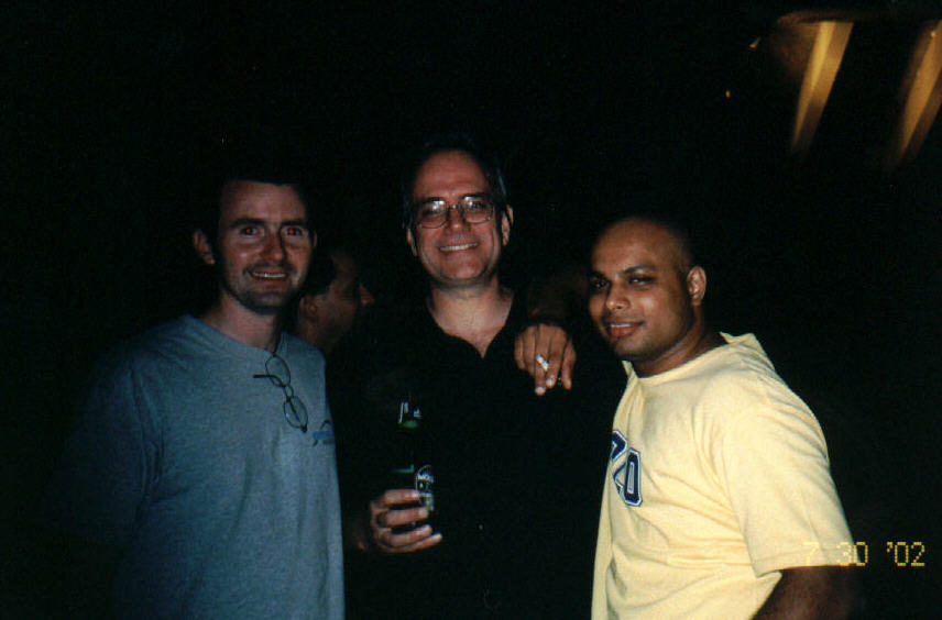 Rich, Fred and Vivek, out having a fag!