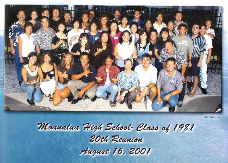 1981 Moanalua High School Reunion Photo