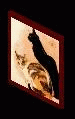 A painting of two cats.