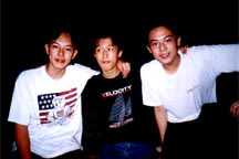 JJ sandwiched between a dog and a canton boy~