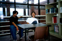 well.. the only reason... why... um.. we are in the library.. is because.. we like to read... (it's raining wilsons and maurices out there)
