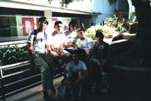 hehehe the whole gang at stanford shopping mall... outside of The Museum Shop~