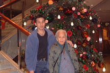 uncle and popo, lobby xmas
