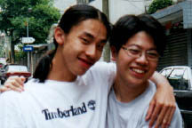I admit that I look gay in this picture, but even a woman will look gay if she stands next to this primitive animal