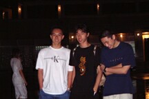 the three of us at fountain show again~