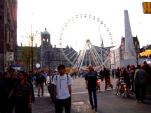 amsterdam, rather old city with a ferry wheel in the middle of nowhere :)