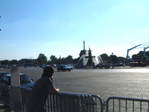 looking out at the Place de la Concorde