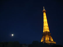 eiffel tower at night...