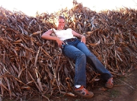 hangin out on corn husks in Ka'an, San Rafael La Independencia