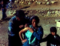 another mom bravely receives her tetanus shot
